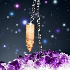 Chocolate Calcite Crystal Pendulum/Bag Charm